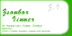 zsombor vimmer business card